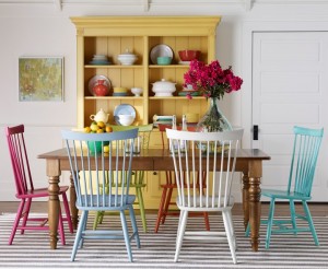 Ethan Allen American Colors features bright painted furniture in Springtime hues