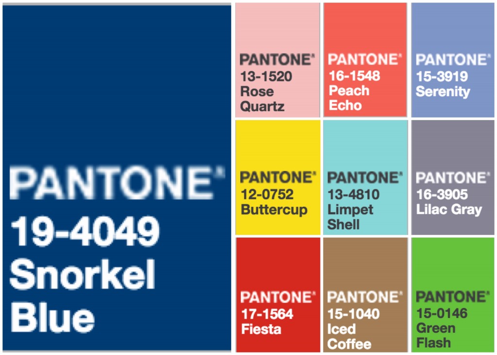 Pantone Fashion Colors 2016